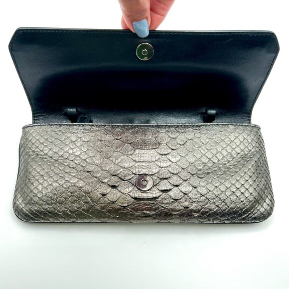 Christian Dior Street Chic Metallic Snakeskin Clutch - Picture 7 of 12